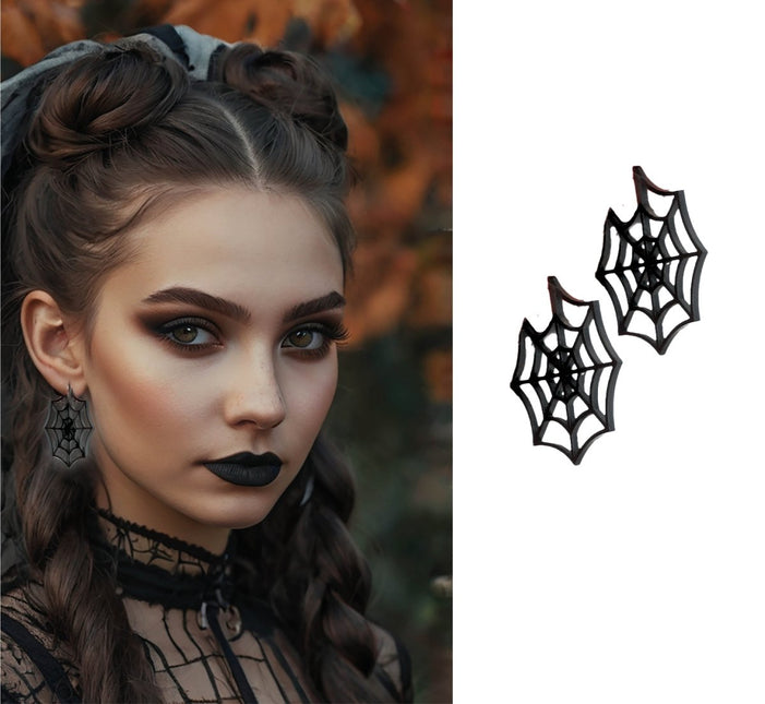 Spinnenweb Oorbellen 5cm van Fiestas Guirca koop je bij Partywinkel