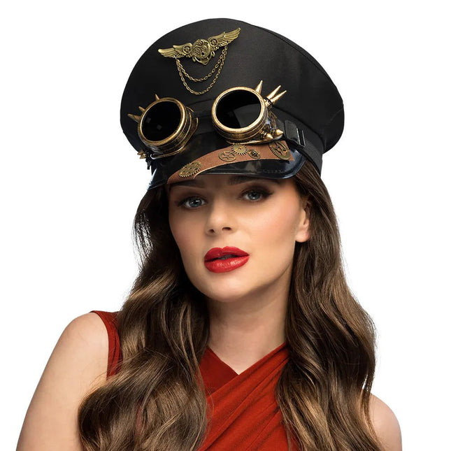 Steampunk Pilotenhoed van Boland koop je bij Partywinkel