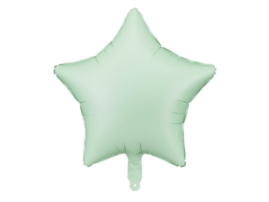 Ster Helium Ballon Turquoise Leeg 48cm van Partydeco koop je bij Partywinkel