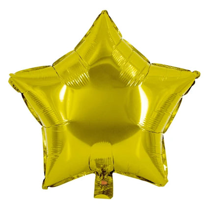 Palloncino a forma di stella, color elio, dorato, semplice, vuoto, 45 cm