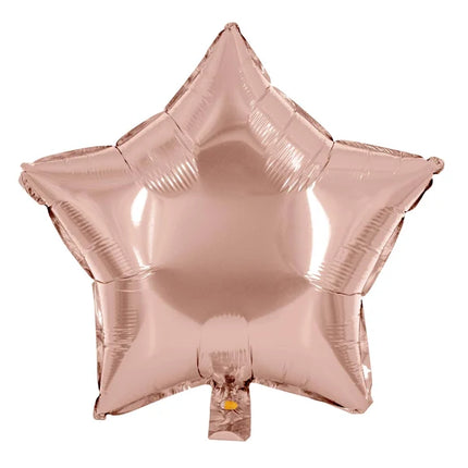 Palloncino a forma di stella in elio, oro rosa, vuoto, 45 cm