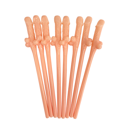 Cannucce a forma di pene 19,5 cm, 8 pezzi