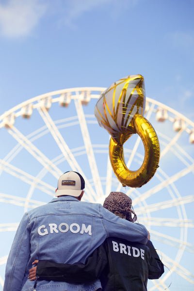 Strijk Embleem Groom 30cm van Partydeco koop je bij Partywinkel