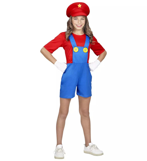 Super Mario Pak Blauw Rood Kind - Partywinkel - 8003558086955