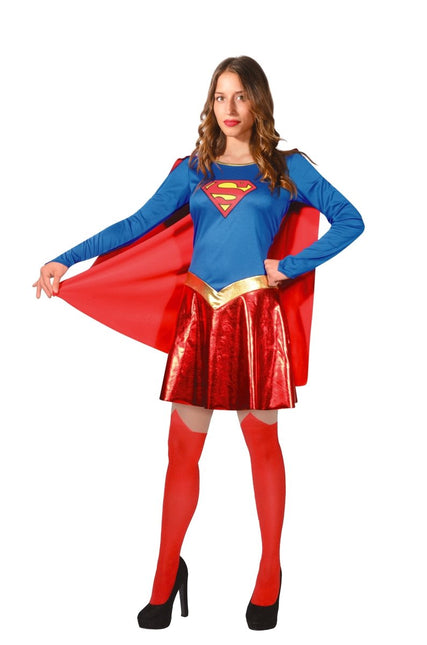 Supergirl Kostuum Dames Blauw Rood van Ciao International koop je bij Partywinkel
