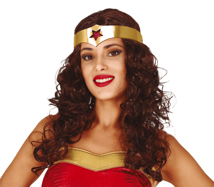 Superheldin Pruik Haarband van Fiestas Guirca koop je bij Partywinkel