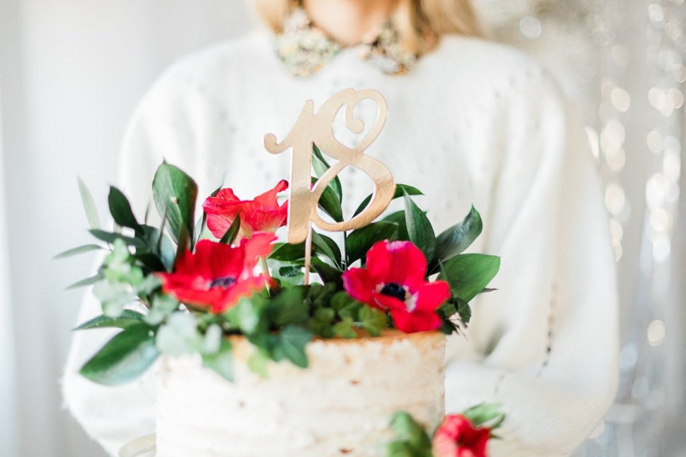 Taarttopper 18 Jaar Goud 20,5cm van Partydeco koop je bij Partywinkel