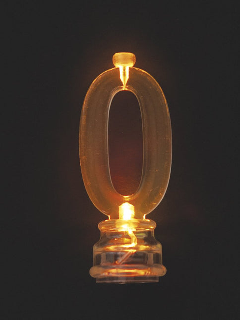 Taarttopper Cijfer 0 Verlichting 13cm 5 delig van Unique koop je bij Partywinkel