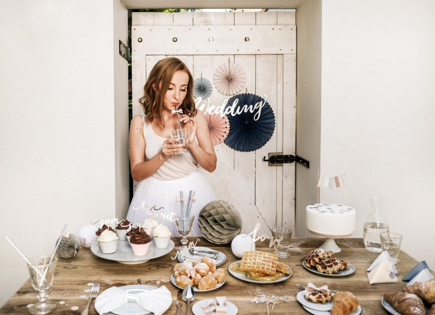 Taarttopper Love Zilver 17cm van Partydeco koop je bij Partywinkel