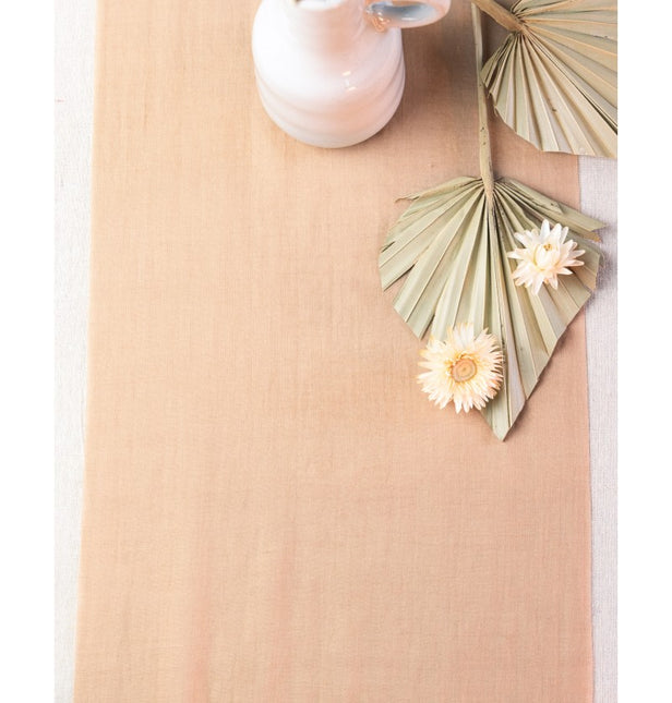 Runner da tavolo arancione in chiffon 3m