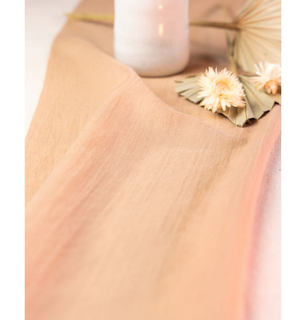Runner da tavolo arancione in chiffon 3m