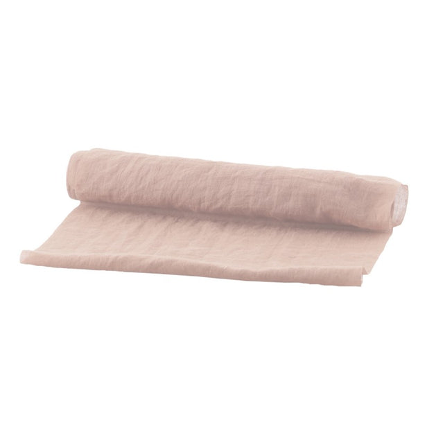 Runner da tavola rosa chiaro in chiffon 3m