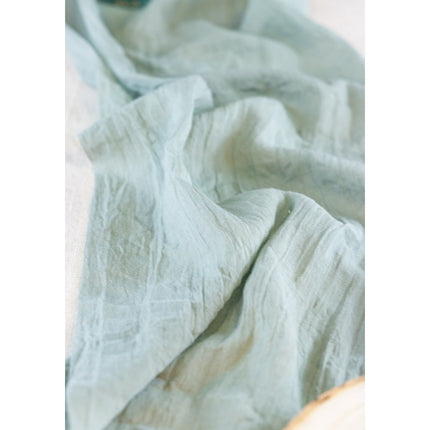 Runner da tavola verde in chiffon 3m
