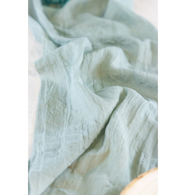 Runner da tavola verde in chiffon 3m