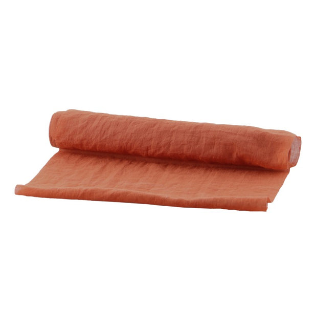 Runner da tavola arancione in chiffon Terracotta 3m