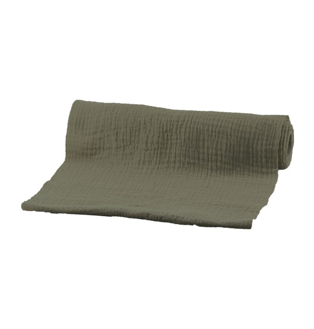 Runner da tavola verde in cotone 3m