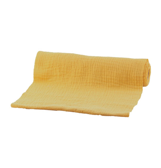 Runner da tavola giallo in cotone 3m