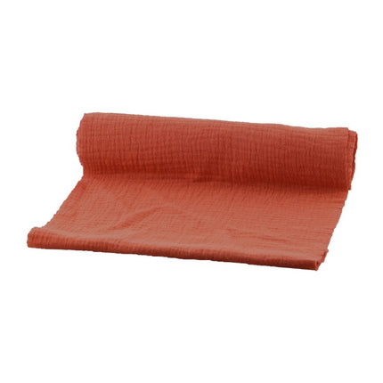 Runner da tavola arancione in cotone scuro 3m