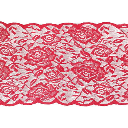 Runner da tavola rosso con rose 5m
