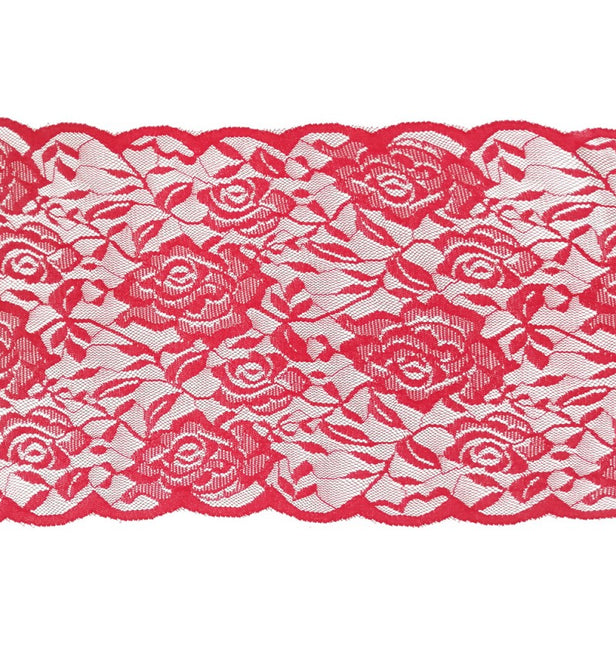 Runner da tavola rosso con rose 5m