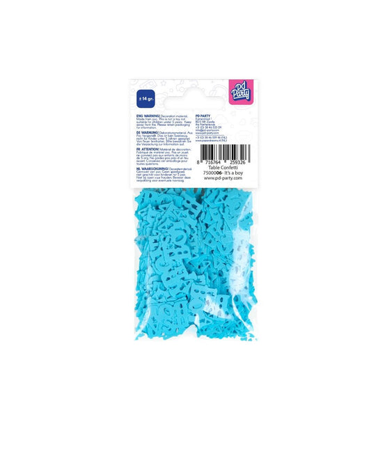 Coriandoli da tavola per la nascita Azzurro 14gr