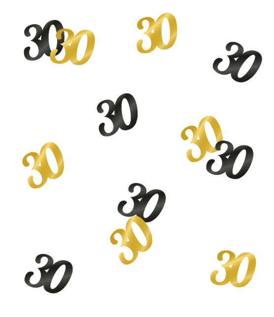 Tafelconfetti 30 Jaar 20gr van Paper Dreams koop je bij Partywinkel