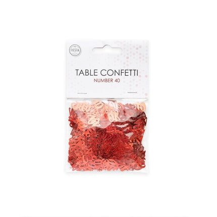 Tafelconfetti 40 Jaar Rood van WeFiesta koop je bij Partywinkel