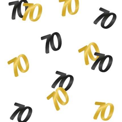 Tafelconfetti 70 Jaar 20gr van Paper Dreams koop je bij Partywinkel