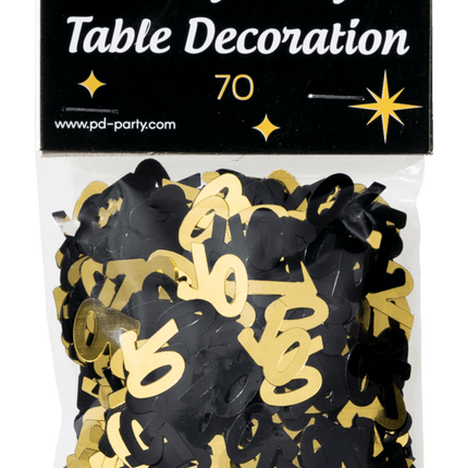 Tafelconfetti 70 Jaar 20gr van Paper Dreams koop je bij Partywinkel