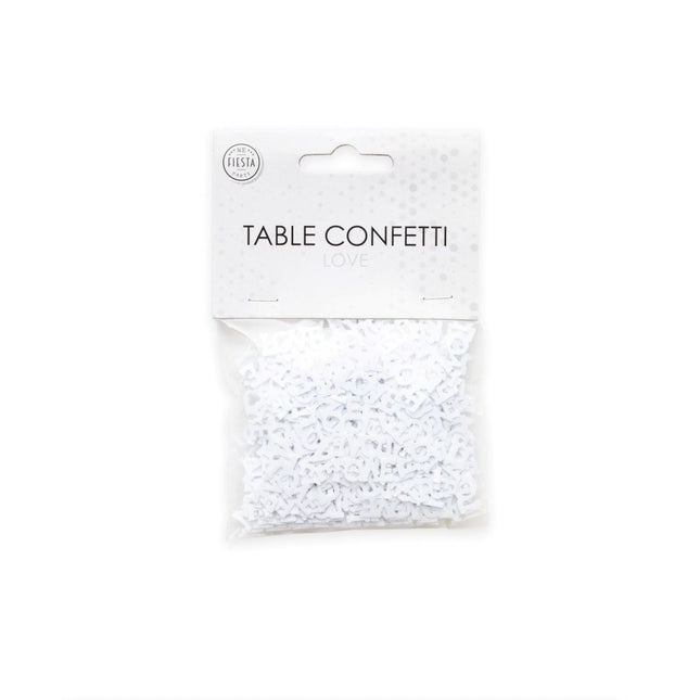 Tafelconfetti Love Wit van WeFiesta koop je bij Partywinkel