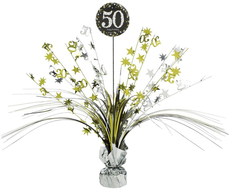 Tafeldecoratie 50 Jaar Happy Birthday 46cm van Riethmueller koop je bij Partywinkel