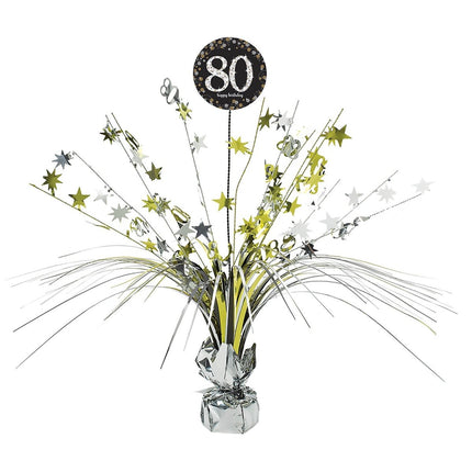 Tafeldecoratie 80 Jaar Happy Birthday 46cm van Riethmueller koop je bij Partywinkel
