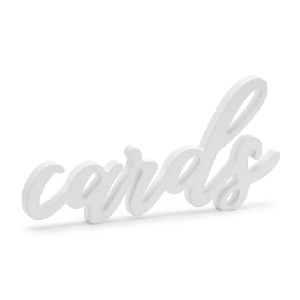 Tafeldecoratie Cards Wit 20cm van Partydeco koop je bij Partywinkel