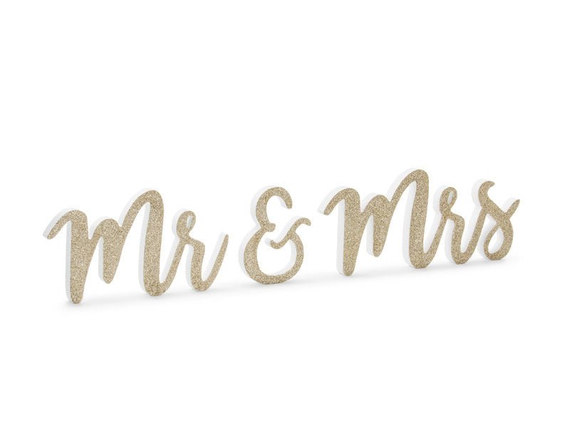 Tafeldecoratie Mr & Mrs 50cm van Partydeco koop je bij Partywinkel