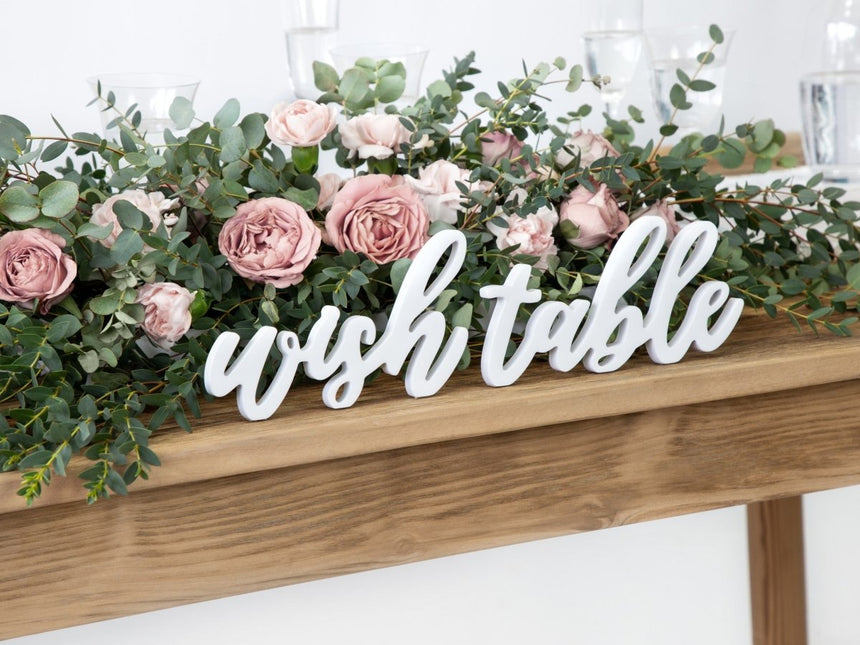 Tafeldecoratie Wish Table Wit 40cm van Partydeco koop je bij Partywinkel