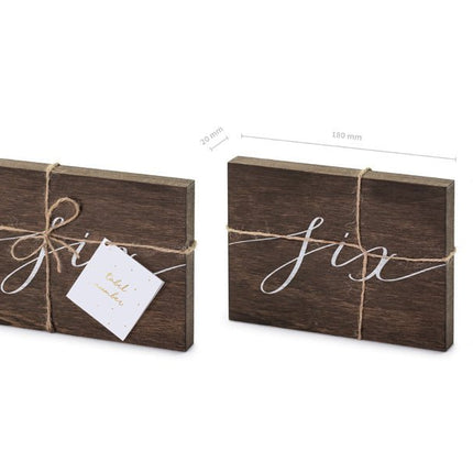 Tafelnummer Six 18cm van Partydeco koop je bij Partywinkel