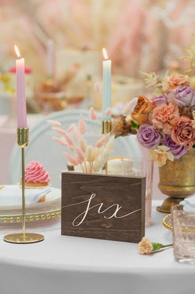 Tafelnummer Six 18cm van Partydeco koop je bij Partywinkel