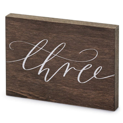 Tafelnummer Three 18cm van Partydeco koop je bij Partywinkel