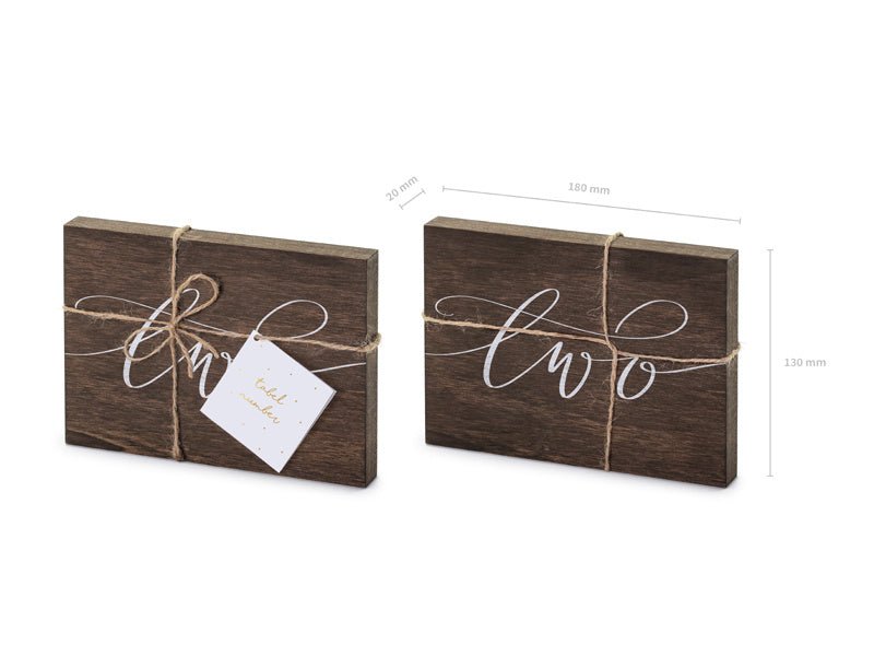 Tafelnummer Two 18cm van Partydeco koop je bij Partywinkel