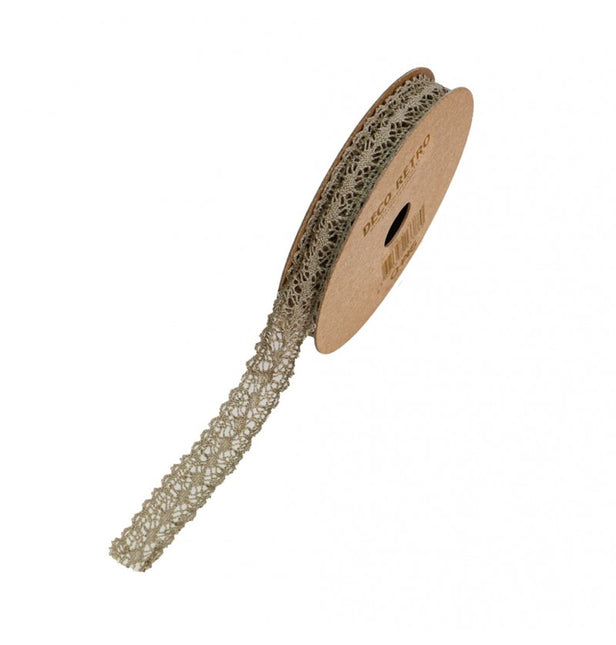 Nastro di pizzo marrone 1Cm 2m