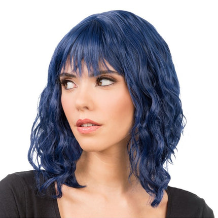 Parrucca Tessa blu 35 cm