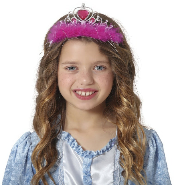 Tiara Meisje Hart Roze van Fiestas Guirca koop je bij Partywinkel