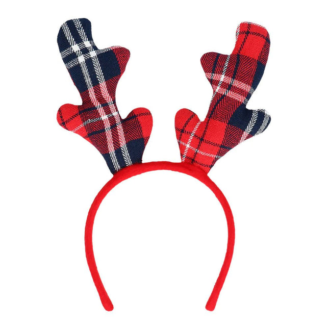 Tiara Tartan reindeer van Boland koop je bij Partywinkel