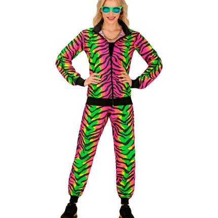 Tijger Trainingspak Fout Gekleurd - Partywinkel - 8003558451012