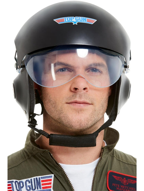 Top Gun Helm Zwart van Smiffys koop je bij Partywinkel