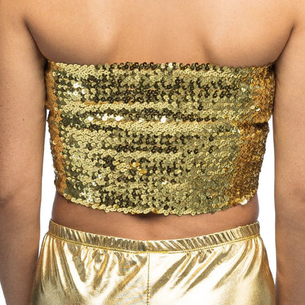 Top Sparkle goud (M/L stretch) van Boland koop je bij Partywinkel