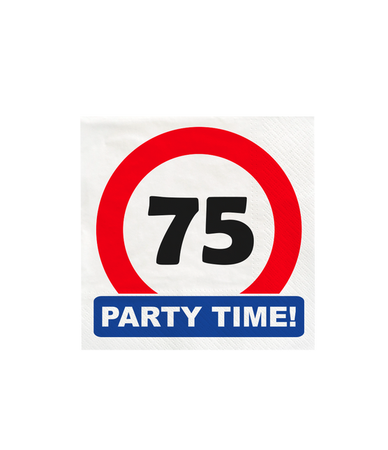75 Years Tovaglioli Segno del traffico 16,5 cm 16 pezzi
