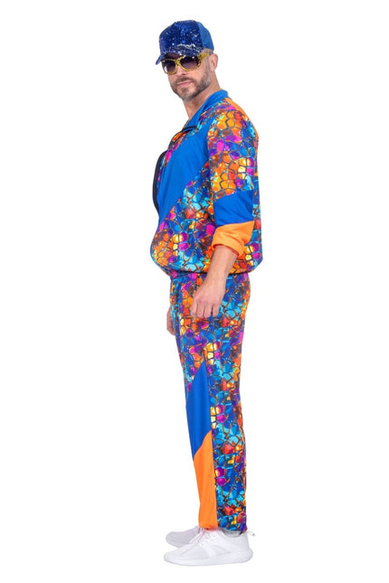 Trainingspak blauw/oranje - Partywinkel - 8720059065912