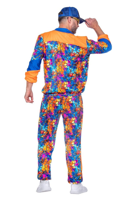 Trainingspak blauw/oranje - Partywinkel - 8720059065912
