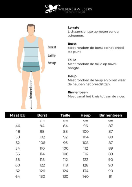 Trainingspak Panter Kort Heren van Wilbers & Wilbers koop je bij Partywinkel